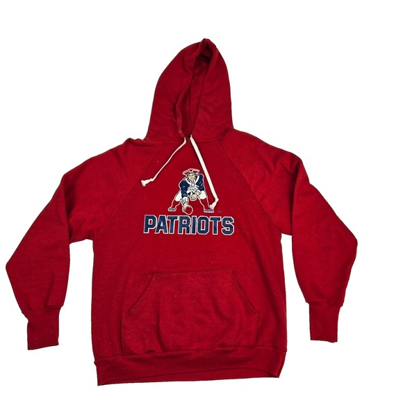 Vintage Patriots Hoodie Small Red Football Pullover Long Sleeve - Picture 1 of 4